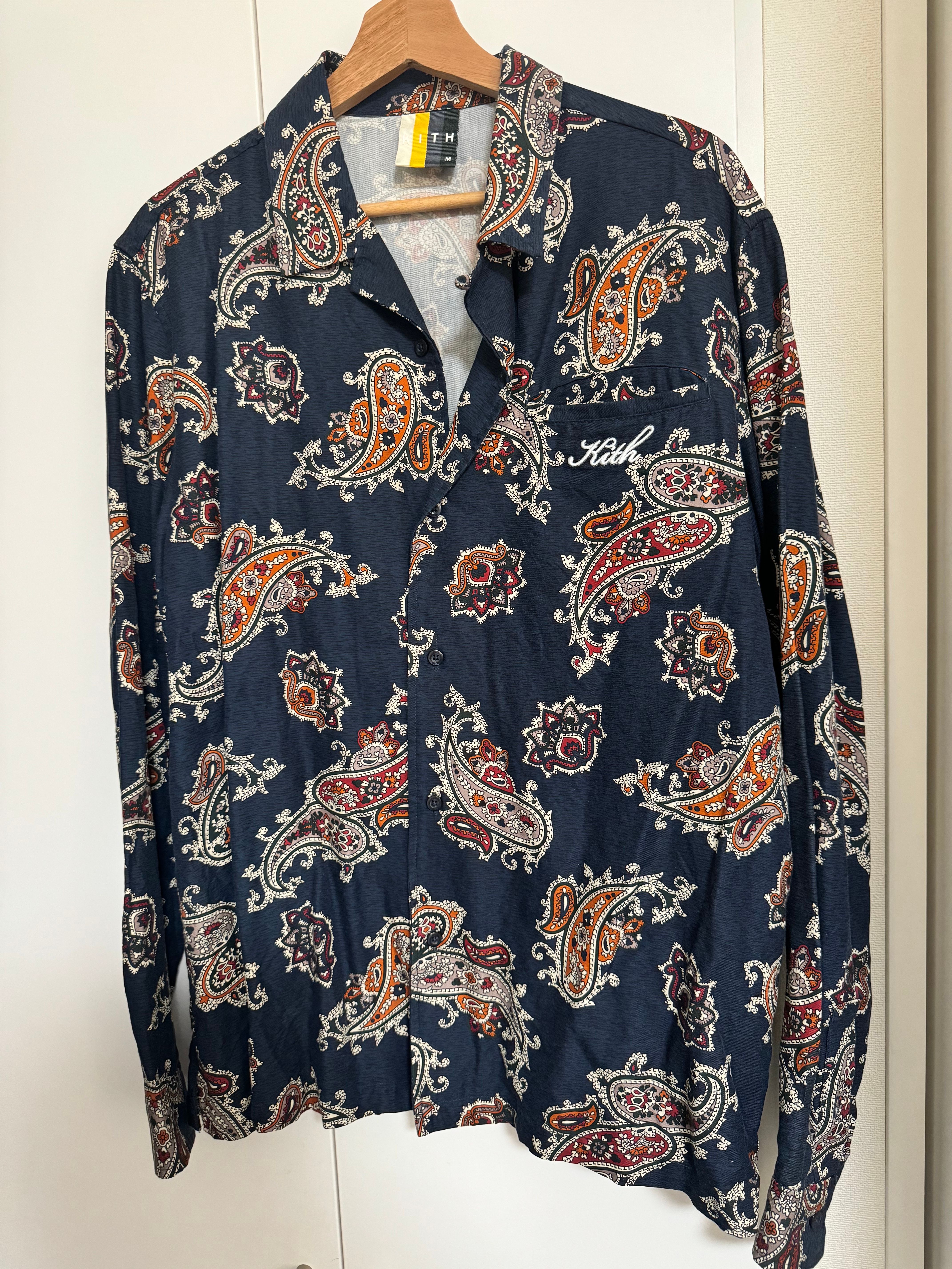 Kith Printed L/S Thompson Camp Collar Shirt "Silk Paisley"