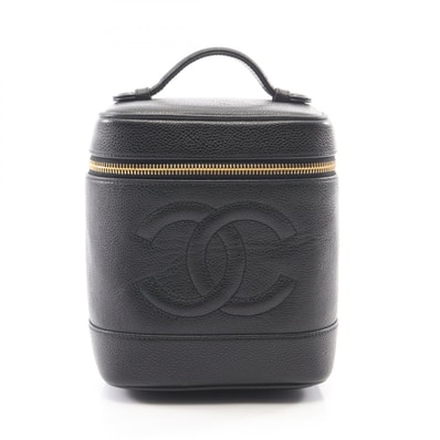 シャネル CHANEL ココマーク ハンドバッグ バッグ キャビアスキン(グレインドカーフ) レディース ブラック系 A01998 【中古】