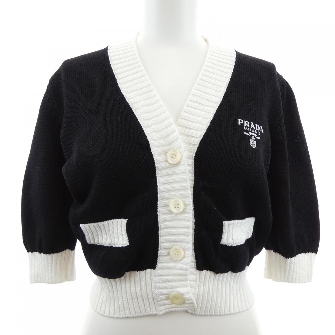 プラダ PRADA クロップド セミラグランショルダー P25I04 S211 1ZO5 カーディガン