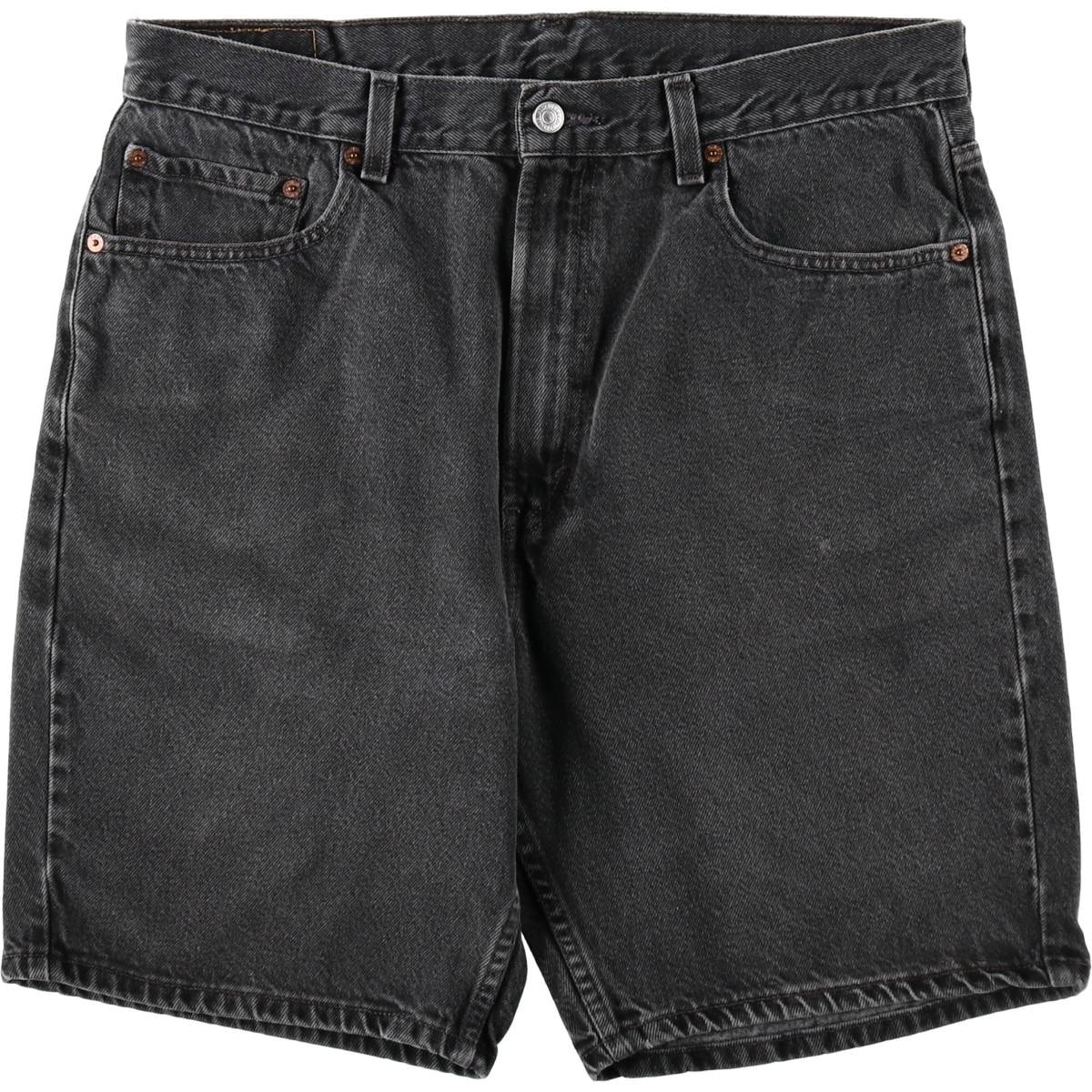 古着 00年代 リーバイス Levi's 505 REGULAR FIT ブラックデニムショーツ ショートパンツ メンズw36相当 ジッパーフライ/eaa637118