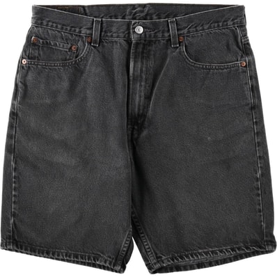古着 00年代 リーバイス Levi's 505 REGULAR FIT ブラックデニムショーツ ショートパンツ メンズw36相当 ジッパーフライ/eaa637118