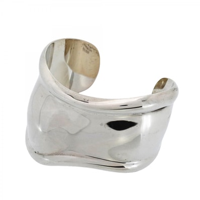 【6jcb0978】ティファニー バングル ボーンカフ シルバー925【中古】レディース