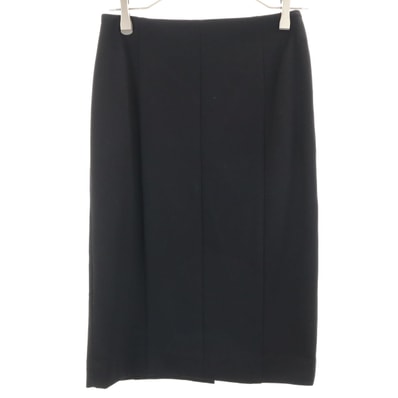 美品 Calvin klein カルバンクライン 日本製 ミディ丈 タイトスカート 38 ブラック
