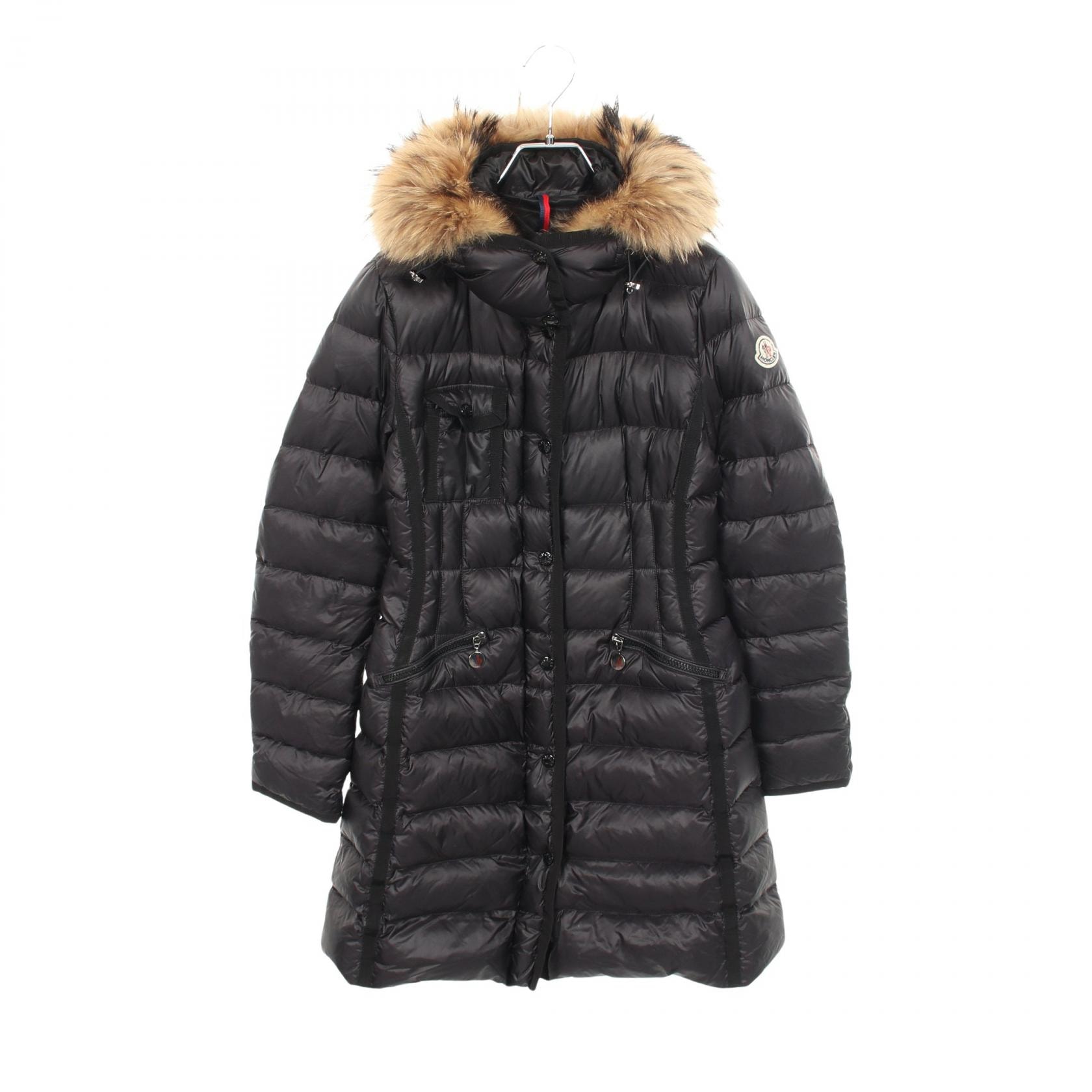 モンクレール MONCLER HERMIFUR エルミファー ダウンジャケット 衣料品 アウター ナイロン レディース ブラック系 4995615 【中古】
