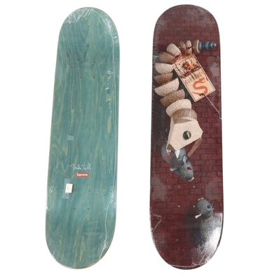 【中古】シュプリーム Supreme 2017年春夏 Mike Hill Snake Trap Skateboard スケートボード デッキ スケボー ブラウン系【メンズ】