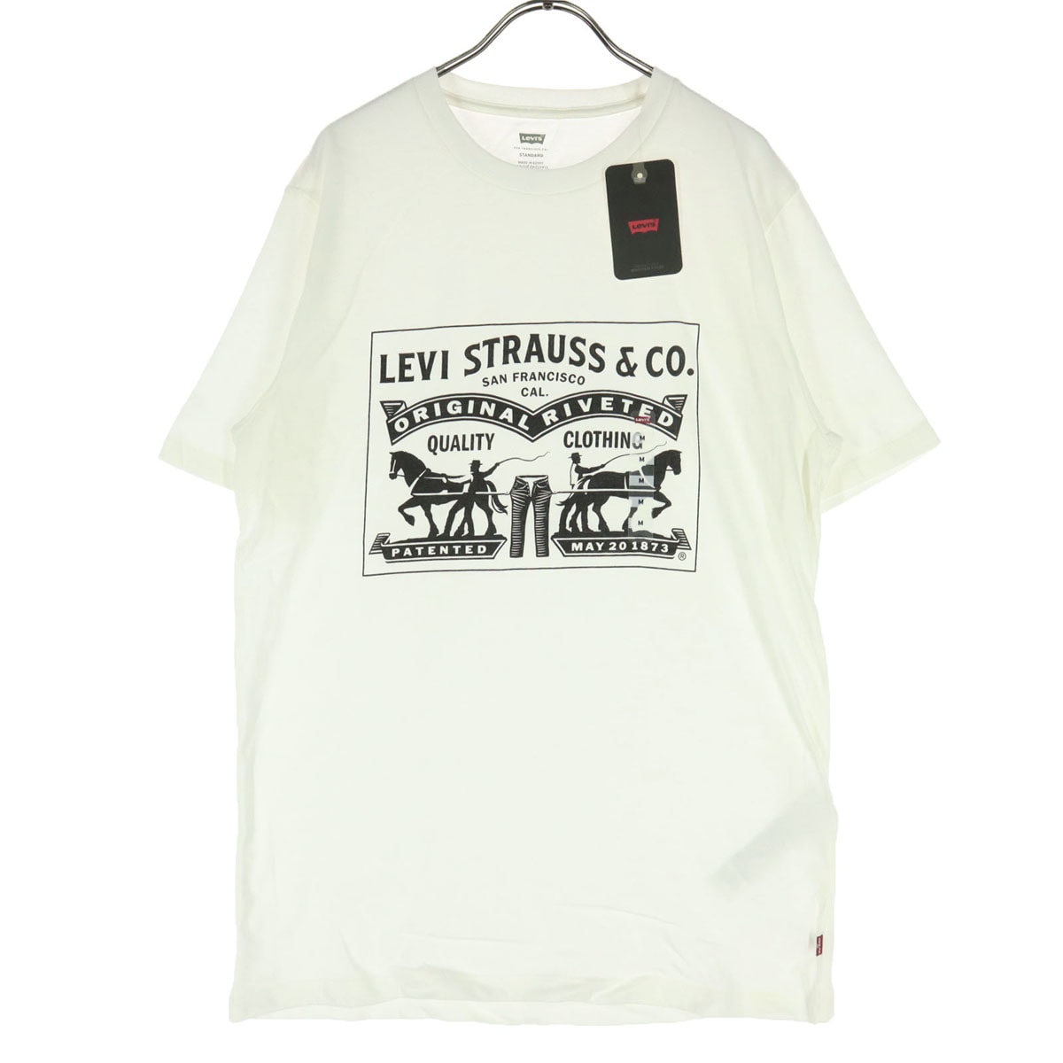 未使用 Levi's リーバイス ロゴプリント 半袖 Tシャツ M ホワイト