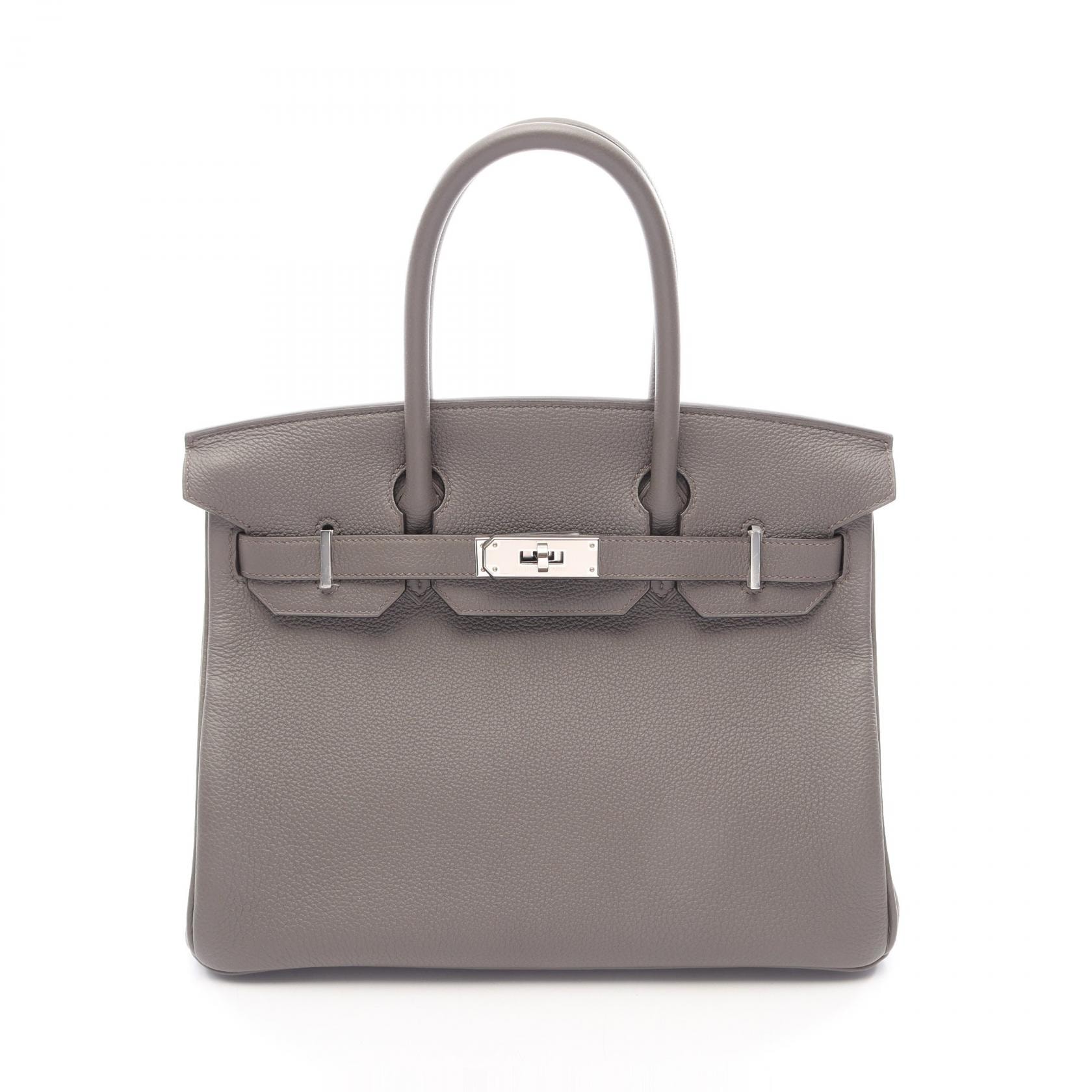 エルメス HERMES バーキン30 エタン ハンドバッグ バッグ トゴ トゴ U刻印(2022年製造) レディース グレー系 【中古】