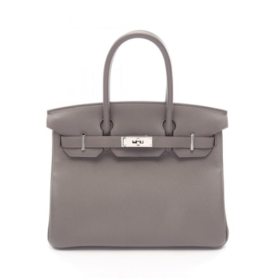 エルメス HERMES バーキン30 エタン ハンドバッグ バッグ トゴ トゴ U刻印(2022年製造) レディース グレー系 【中古】