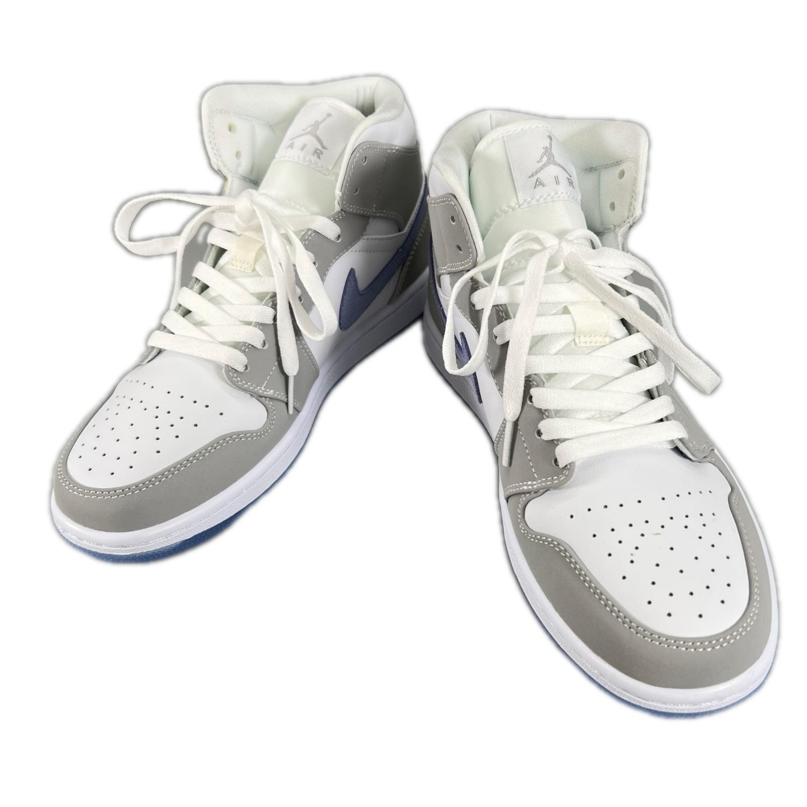 未使用品 NIKE ナイキ エアジョーダン1ミッド BQ6472-105-265-A スニーカー レザー/ラバー グレー ユニセックス 26.5 42 8.5 ウルフグレー【古着】【中古】