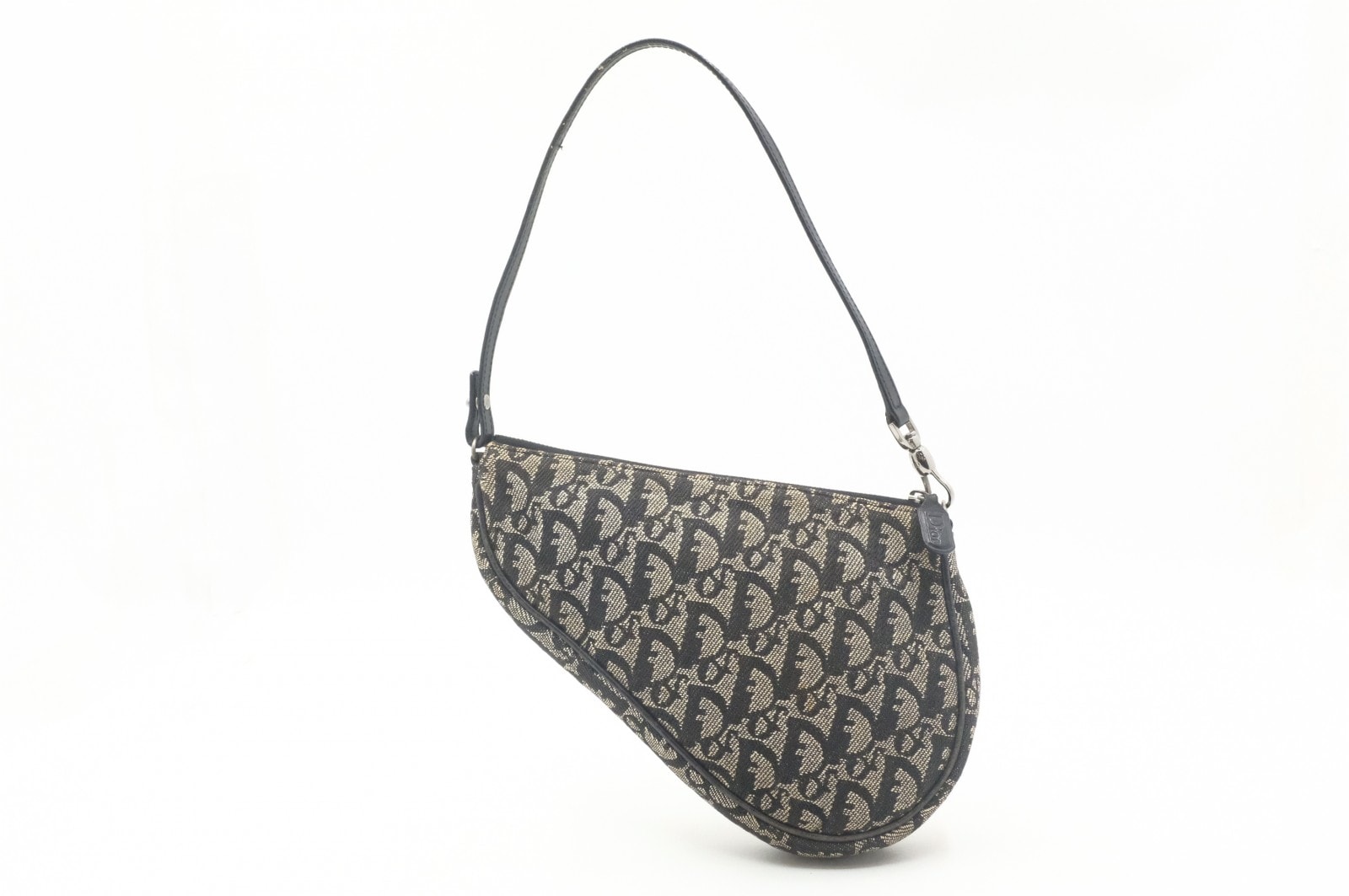 ディオール サドルバッグ ハンドバッグ トロター キャンバス ブラック