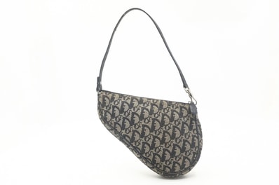 ディオール サドルバッグ ハンドバッグ トロター キャンバス ブラック