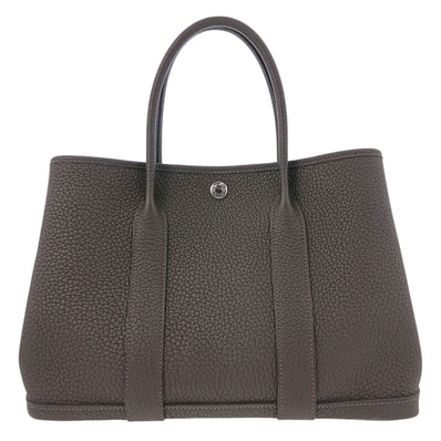 HERMES エルメス ガーデンパーティ TPM ネゴンダ ハンドバッグ ネゴンダ エベンヌ シルバー金具 Z(2021)刻印 レディース【中古】