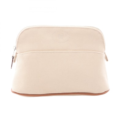エルメス HERMES ボリードポーチ ミニ ナチュラル ポーチ バッグ キャンバス レディース アイボリー系 H104773M 01 【中古】
