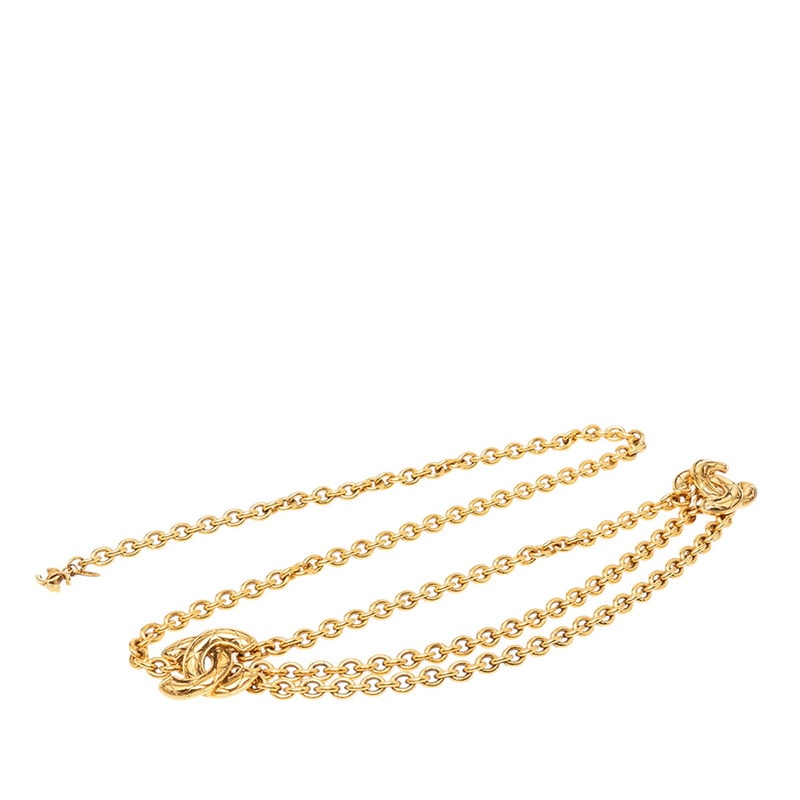 シャネル マトラッセ ココマーク チェーン ベルト ゴールド メッキ レディース CHANEL 【中古】
