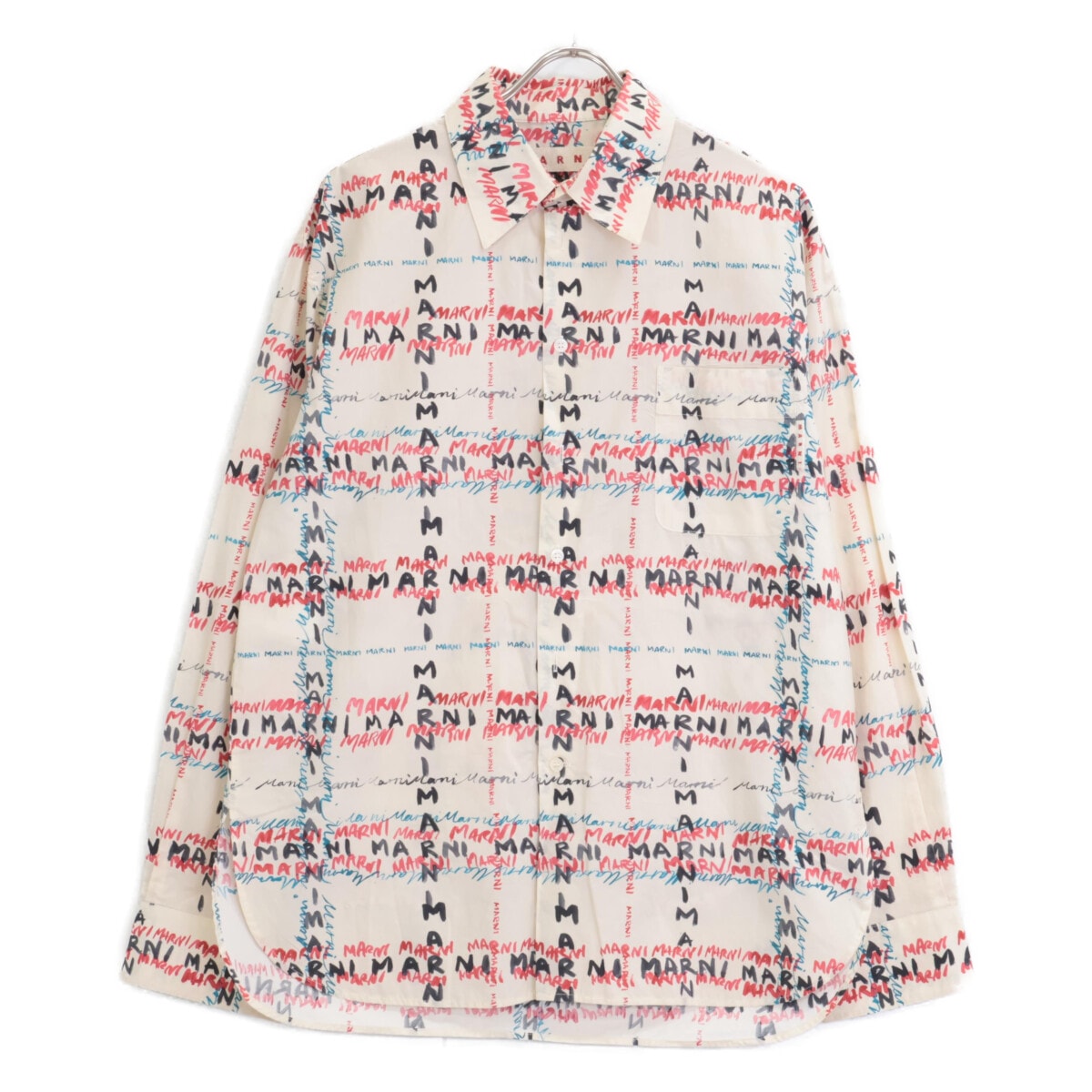 マルニ マルチカラー ロゴプリント ロングスリーブシャツ 48