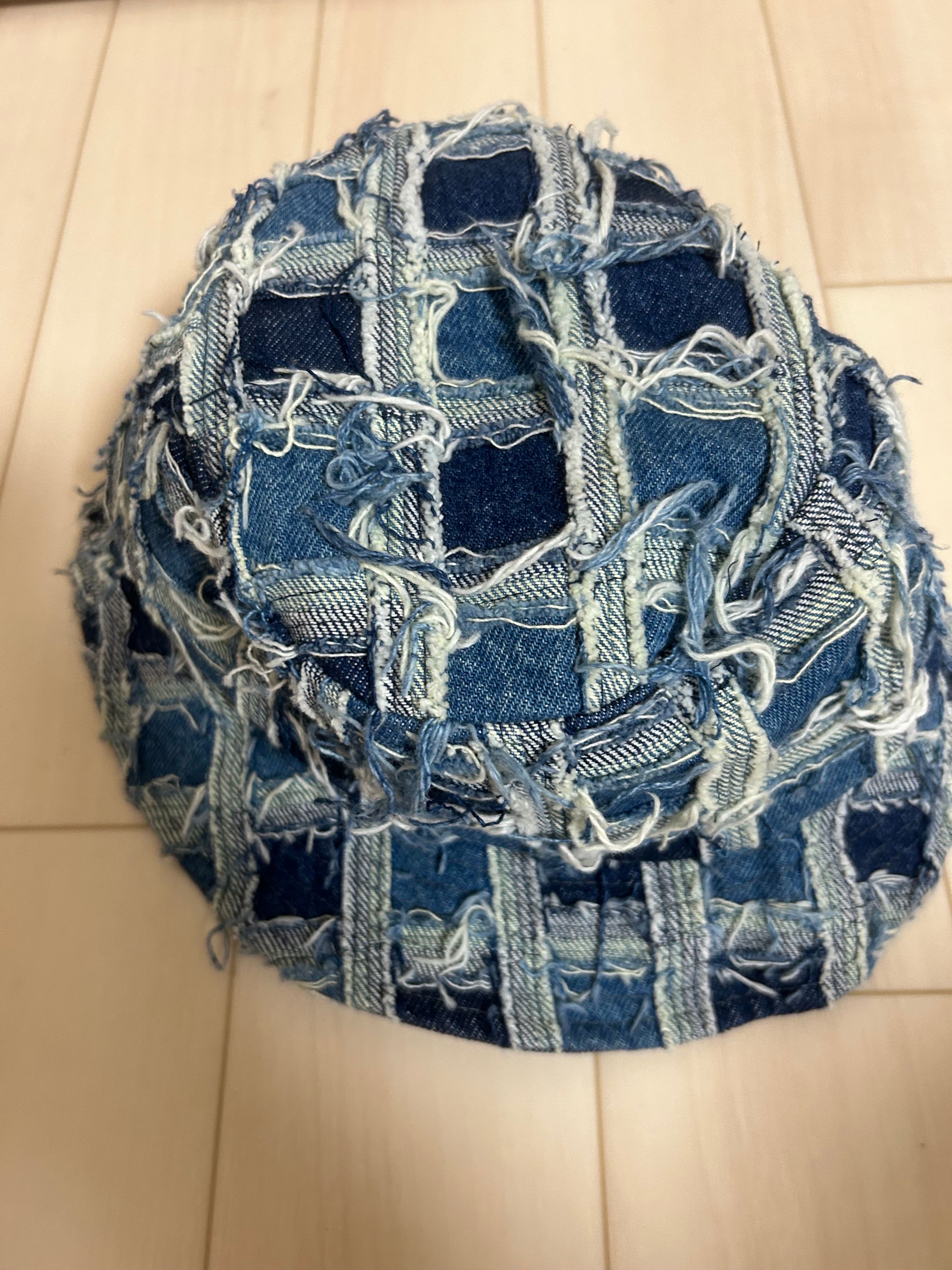 Supreme Frayed Patchwork Denim Crusher "Washed Blue"