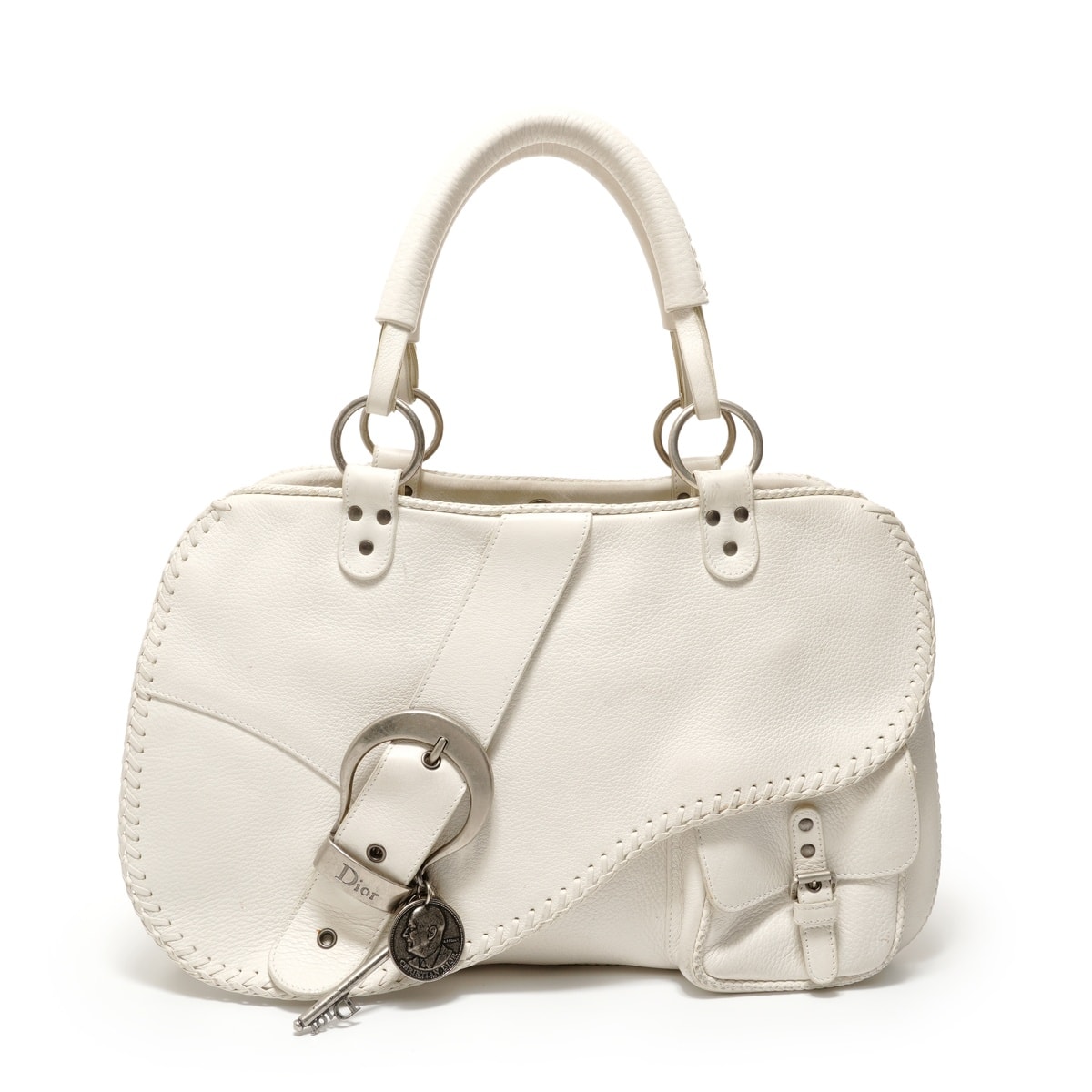 ディオール Dior ガウチョ レザー ハンドバッグ【中古】