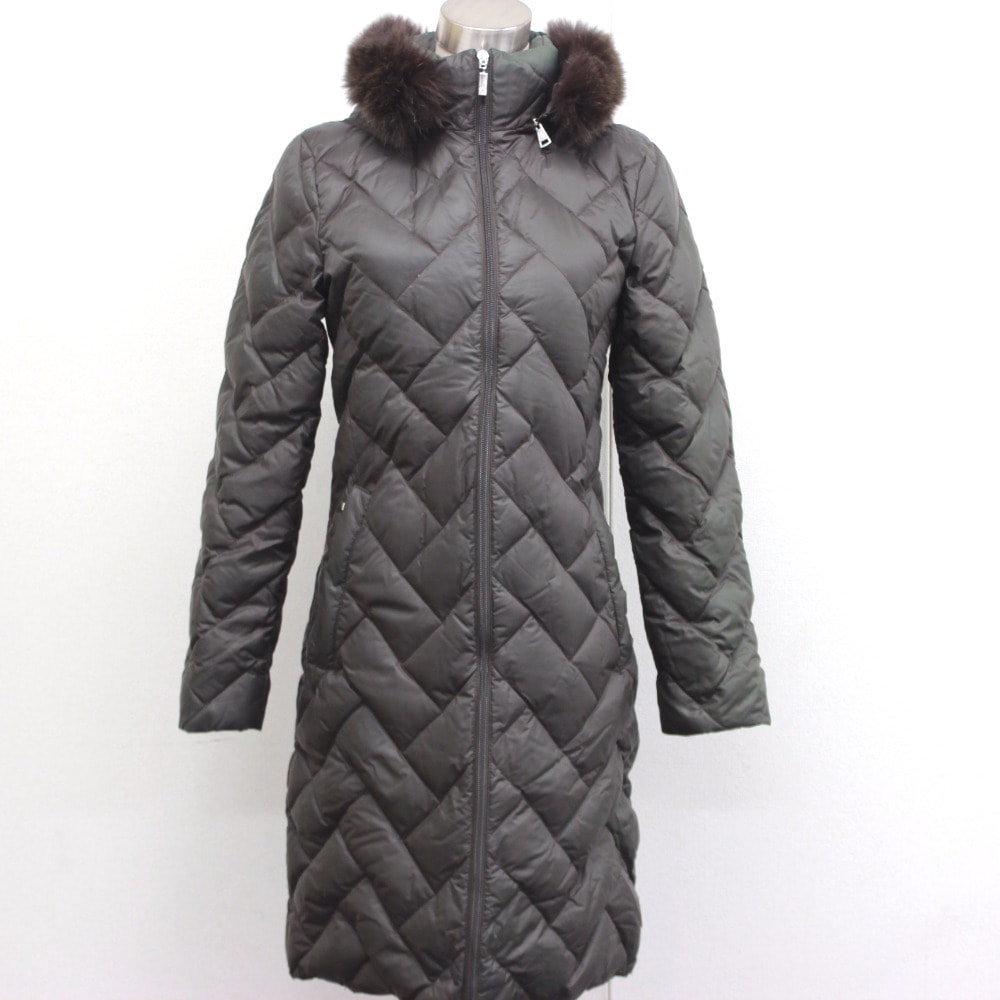 モンクレール MONCLER MELANIE メラニー ファーフード ロング ダウンジャケット ナイロン ダークブラウン