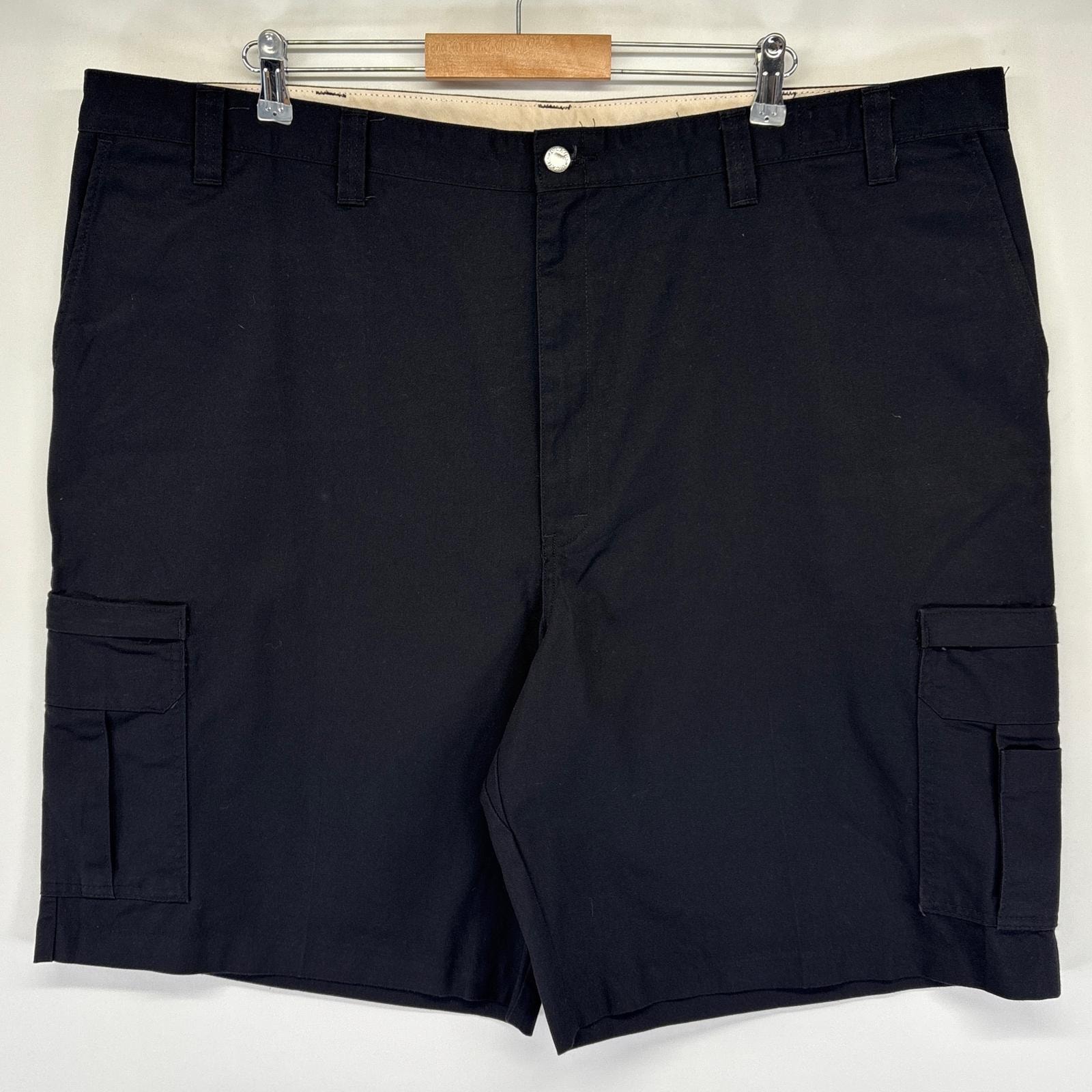 古着 ディッキーズ Dickies ショートパンツ ハーフ ショーツ ワンポイントロゴ カーゴ 大きいサイズ w48  ブラック メンズ