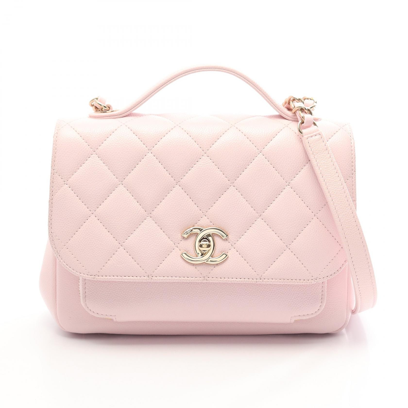 シャネル CHANEL ミニ フラップ バッグ マトラッセ 2WAY ショルダーバッグ バッグ キャビアスキン(グレインドカーフ) レディース ピンク系 【中古】