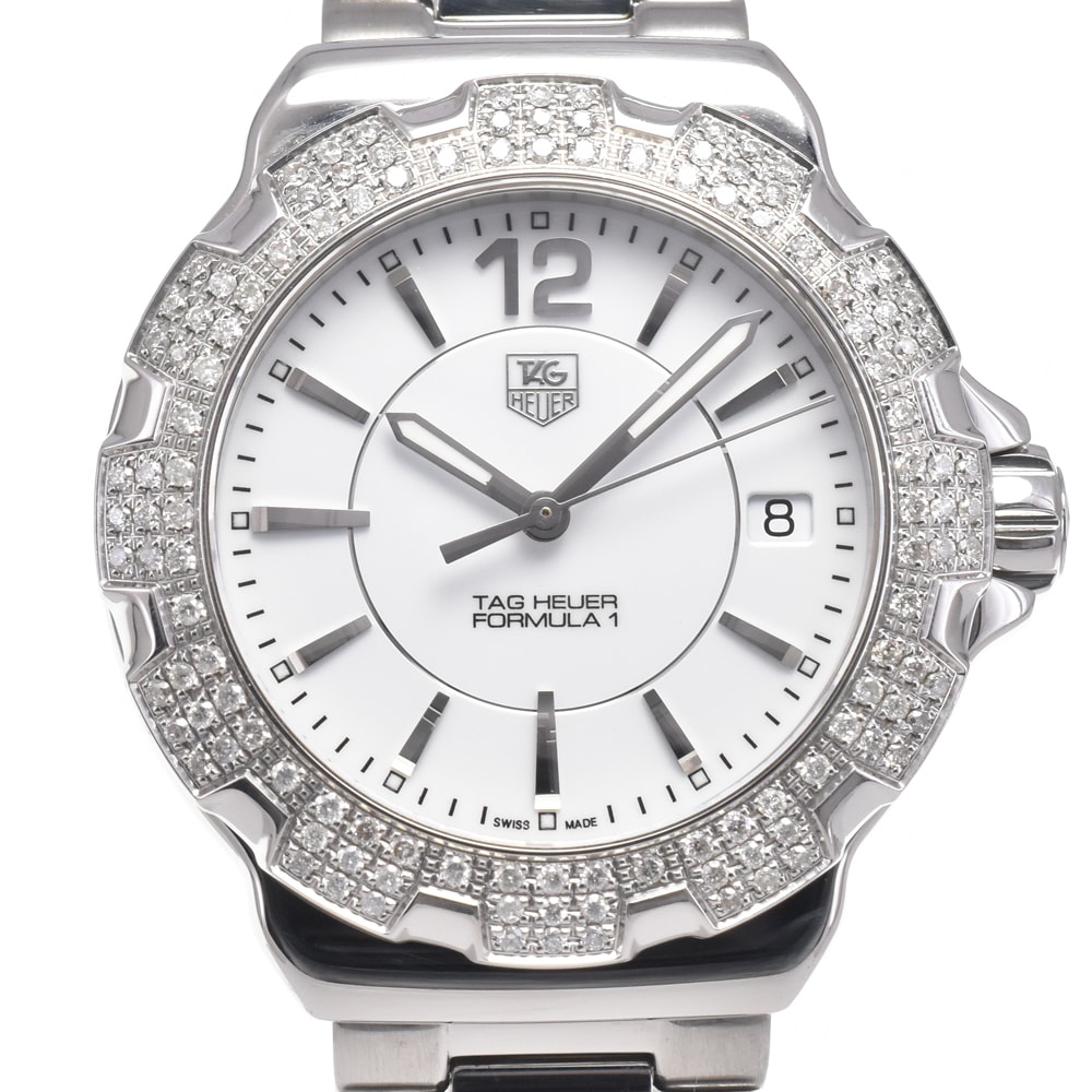 値下 タグホイヤー TAG HEUER WAH1218 フォーミュラ1 ダイヤベゼル レディース 良品 箱・保証書付き 腕時計 H#147578