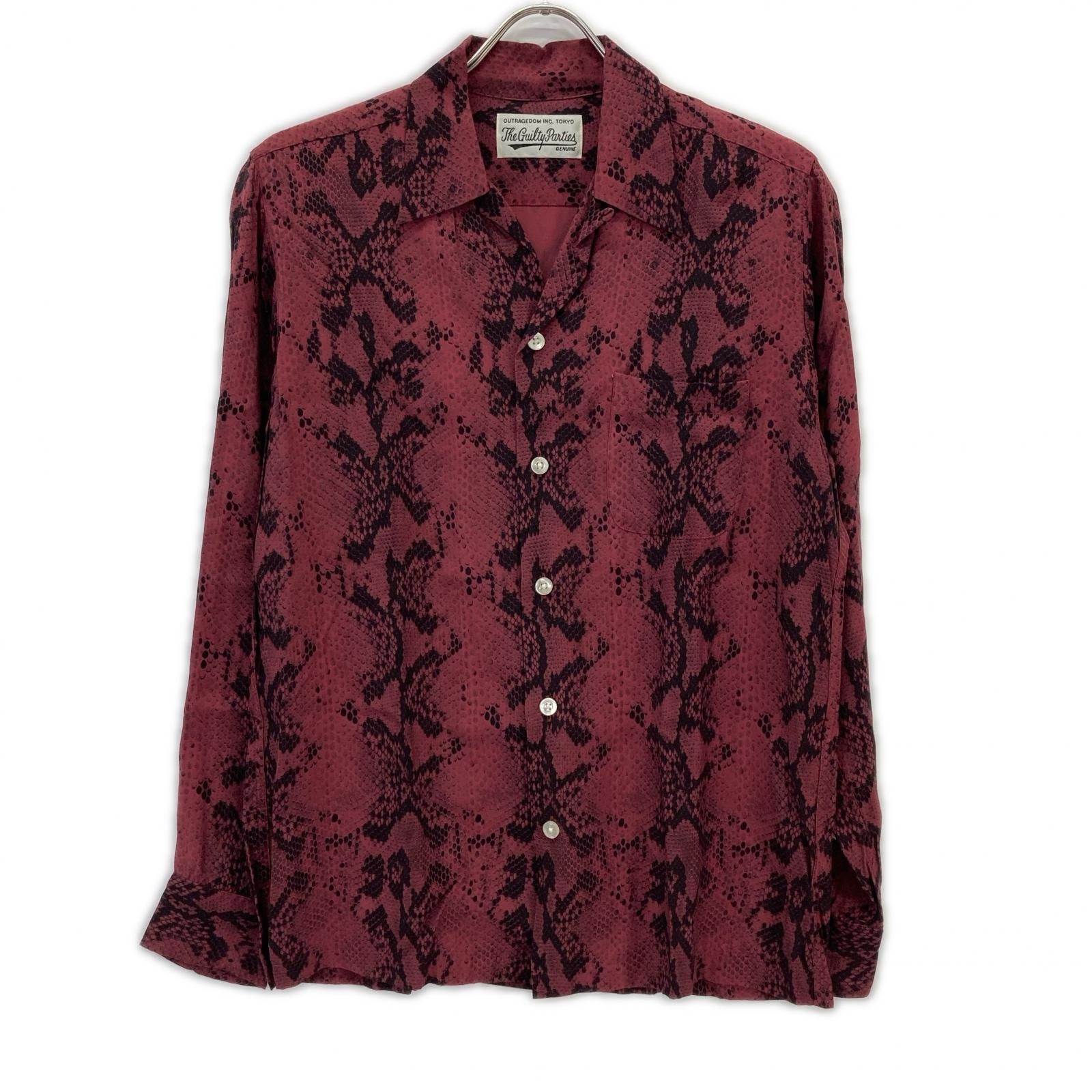 ワコマリア パイソン柄長袖 開襟シャツ S