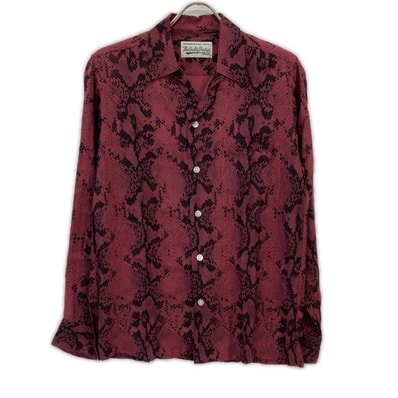 ワコマリア パイソン柄長袖 開襟シャツ S