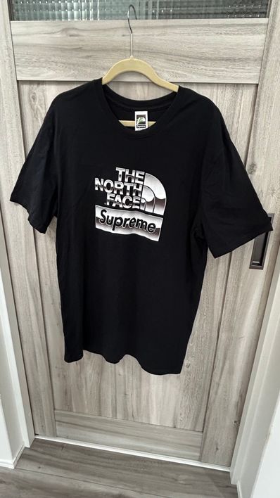 Supreme x The North Face Metallic Logo T-Shirt "Black"