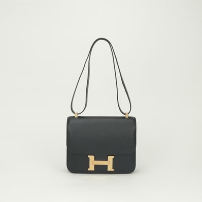 エルメス HERMES コンスタンス3 24 コンスタンス 3 24 バッグ ショルダーバッグ エプソン ノワール Noir ブラック Black 黒 ゴールド金具 ヴォーエプソン Hバックル