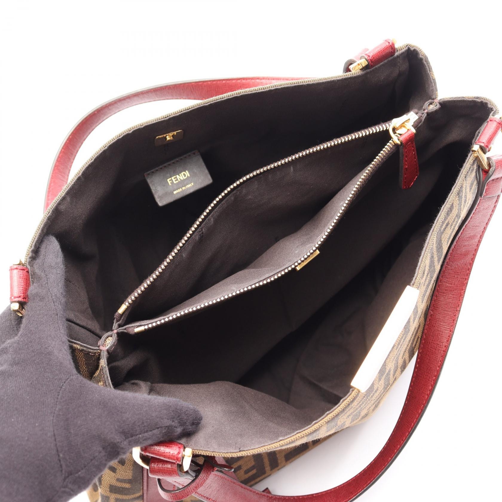 C (やや傷や汚れあり)】フェンディ FENDI ズッカ トートバッグ バッグ