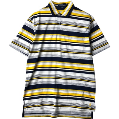 古着 ラルフローレン Ralph Lauren POLO by Ralph Lauren マルチボーダー 半袖 ボーダー ポロシャツ メンズM相当/eaa644628