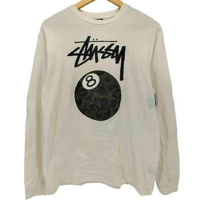 8ボール ストックロゴ ハイビスカス L/S クルーネック Tシャツ【1141959739159】