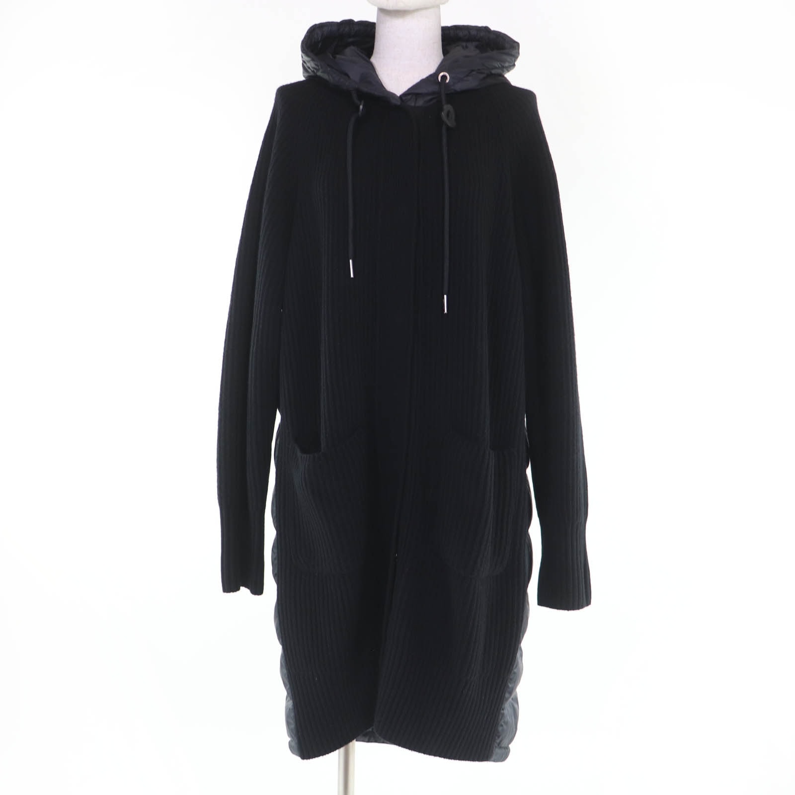 美品 モンクレール ダウンコート CARDIGAN ブラック レディース L