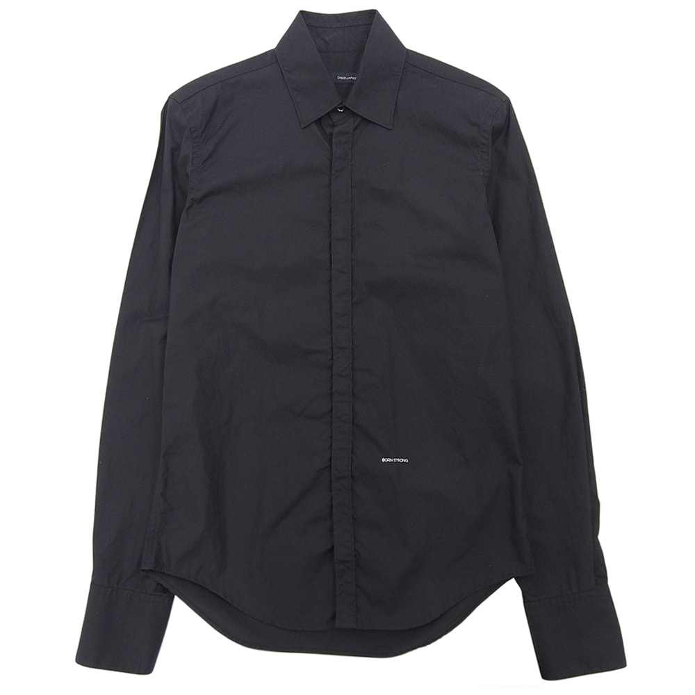 ディースクエアード ポリ 長袖 シャツ トップス メンズ ブラック 44 44