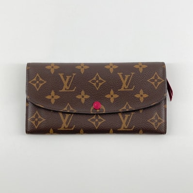 LOUIS VUITTON(ルイ・ヴィトン) ポルトフォイユ エミリー M60697 長財布 ブラウン×チェリーピンク