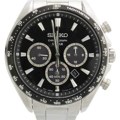 SEIKO セイコー V175-00A0 SBPY181 SEIKO SELECTION S Series セレクション シリーズ 電波 ソーラー クロノグラフ 腕時計 ウォッチ シルバー系 ブラック系【中古】