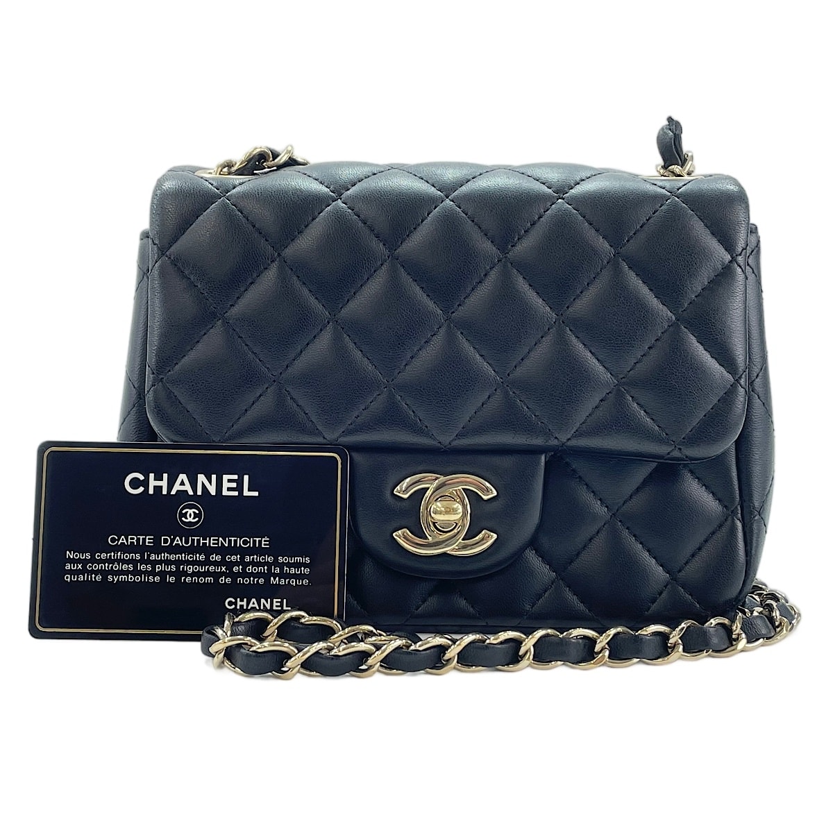 シャネル CHANEL ラムスキン ミニマトラッセ ショルダーバッグ【中古】
