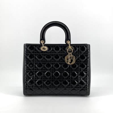 Christian Dior(クリスチャンディオール) レディディオール カナージュ トートバッグ ブラック