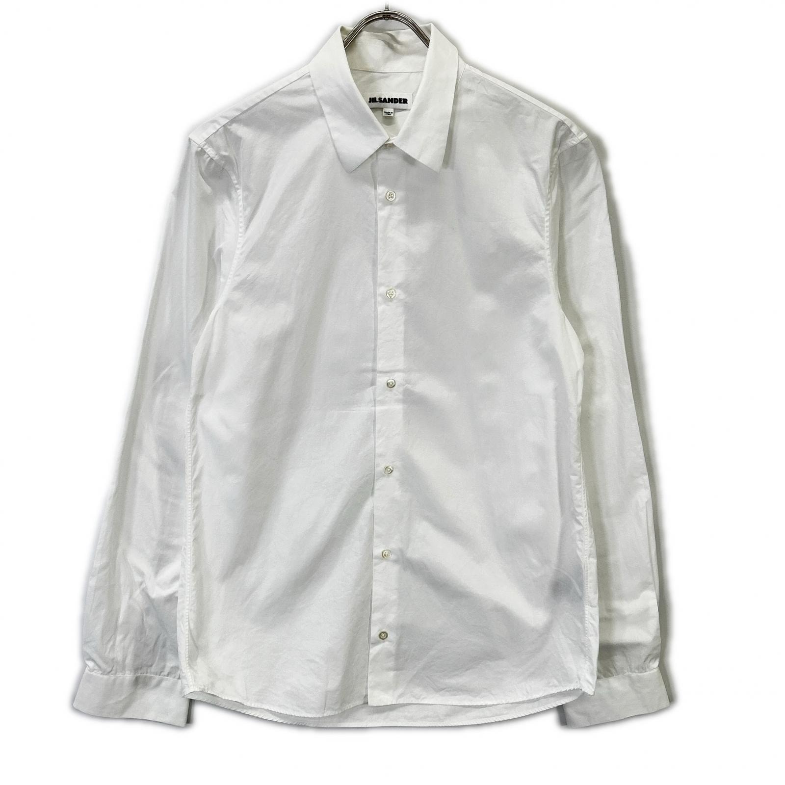 ジルサンダー 17年 ホワイト コットン 長袖シャツ 40