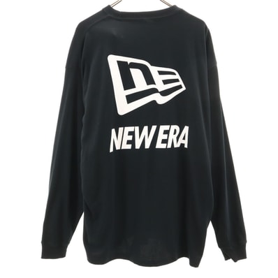 未使用 NEW ERA ニューエラ バックプリント 長袖 Tシャツ XXL ブラック ロンT 速乾 ビックサイズ