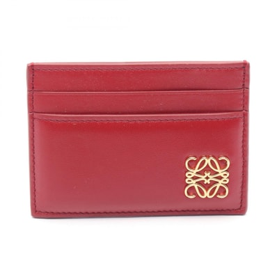 ロエベ LOEWE パファー アナグラム プレーン カードケース アクセサリー レザー レディース レッド系 C821322X017885 【新品】