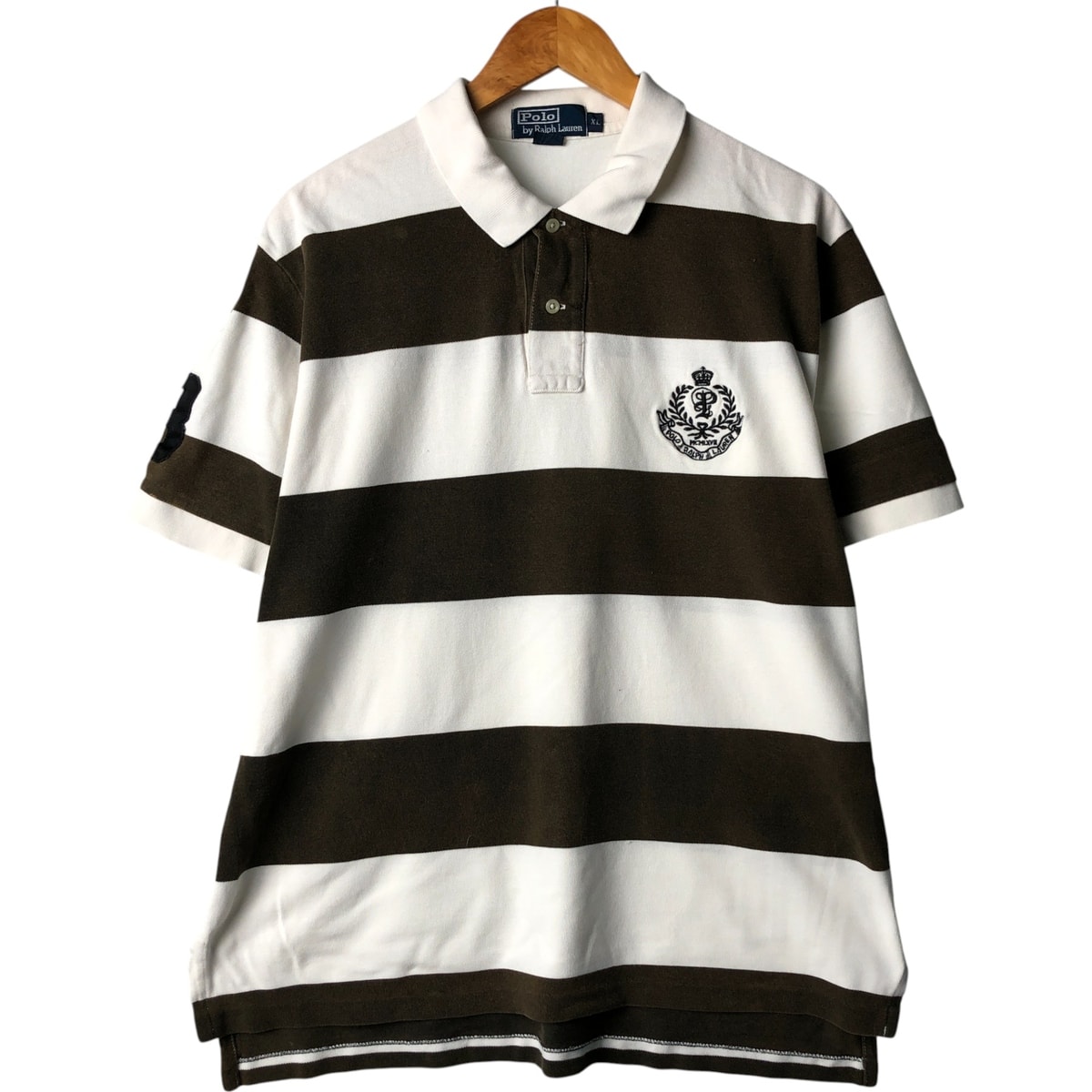 古着 ラルフローレン Ralph Lauren POLO by Ralph Lauren 半袖 ボーダー ポロシャツ メンズXL相当/eaa565167