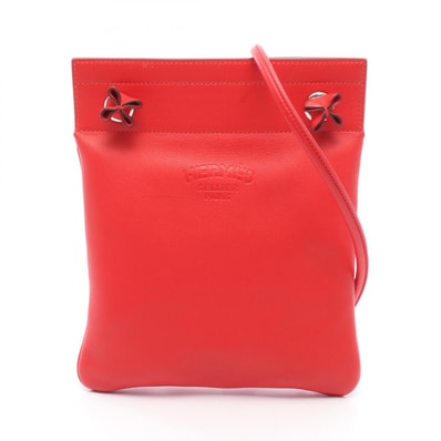 エルメス HERMES サック アリーヌ ミニ ショルダーバッグ バッグ レザー ヴォースイフト ヴォースイフト ルージュクー D刻印(2019年製造) レディース レッド系 【中古】