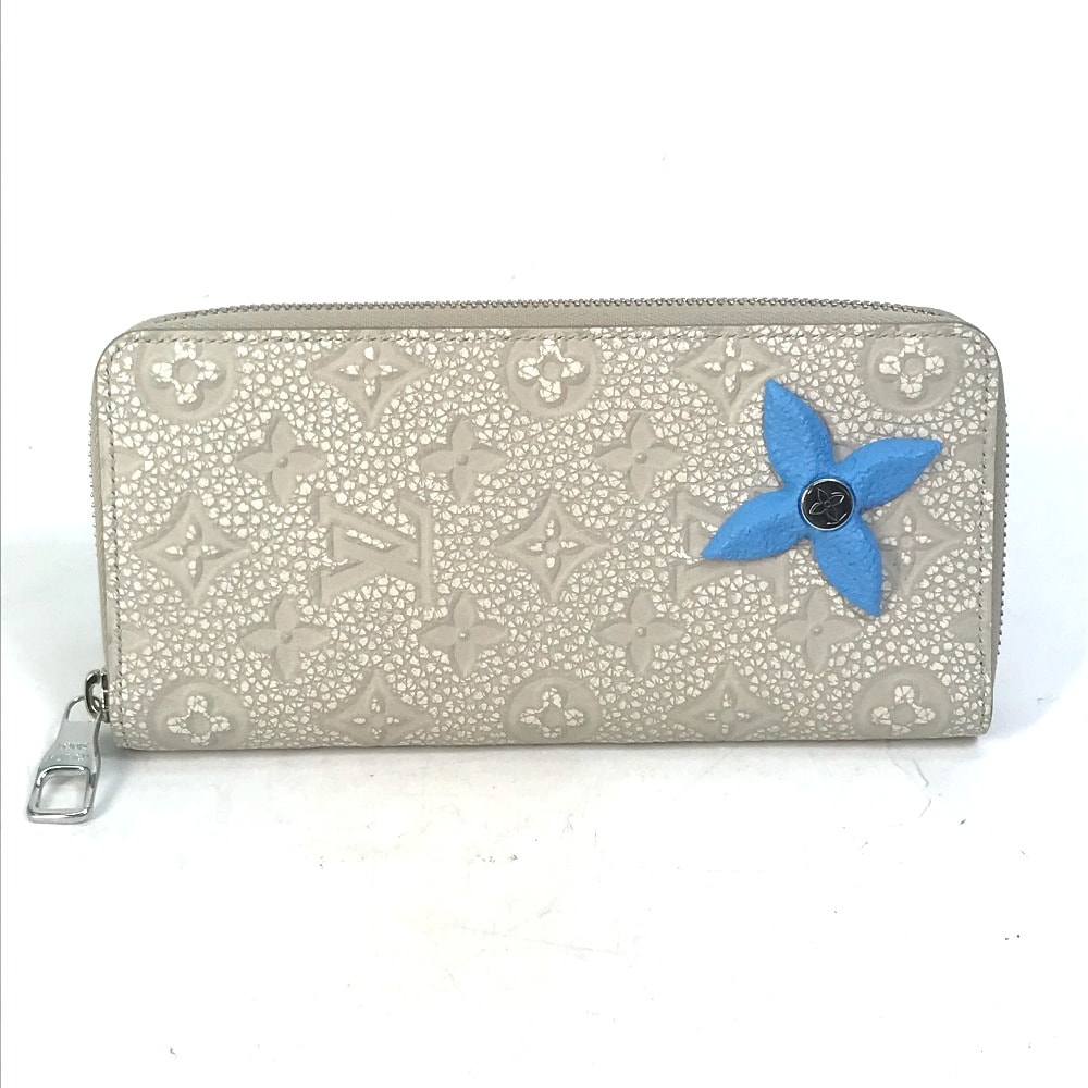 ルイヴィトン LOUIS VUITTON ジッピーウォレット・ヴェルティカル M81573 トリヨン・クライミング ラウンドファスナー 長財布 トリヨンレザー チョークホワイト ホワイト 新品同様