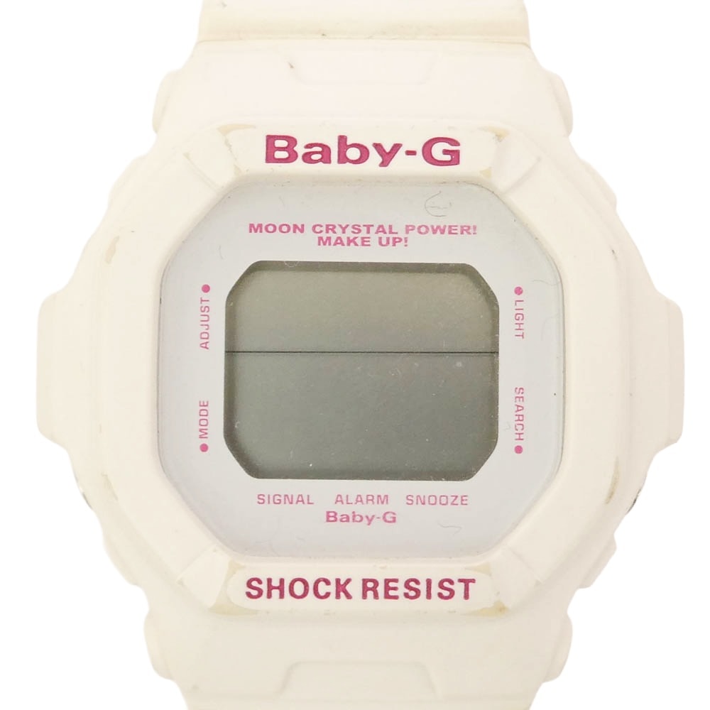 CASIO カシオ 時計 × 美少女戦士セーラームーン Baby-G ベビーG デジタル 腕時計 ウォッチ オフホワイト系【中古】