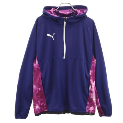 PUMA プーマ トレーニング 長袖 ハーフジップ ウェア M パープル