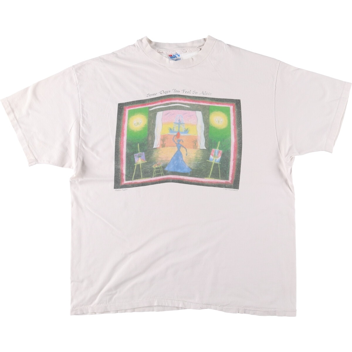 古着 90年代 ヘインズ Hanes Hollis Sigler アートTシャツ USA製 メンズXL相当 ヴィンテージ/eaa571157