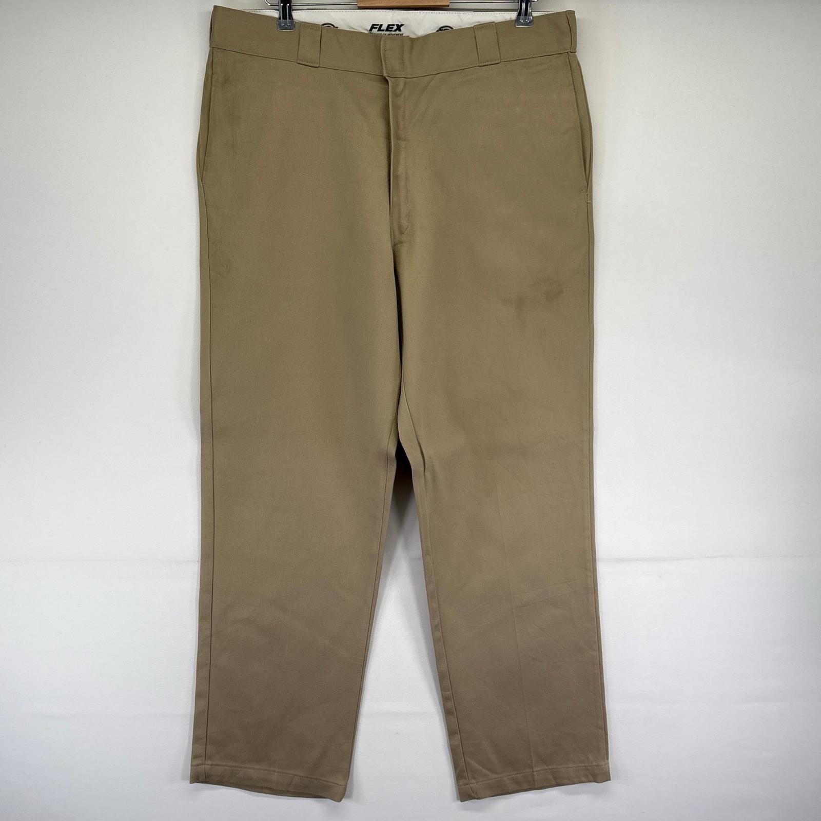 古着 ディッキーズ Dickies パンツ 874 大きいサイズ ストレート チノパン ジッパーフライ W38×L32  ベージュ系 メンズ