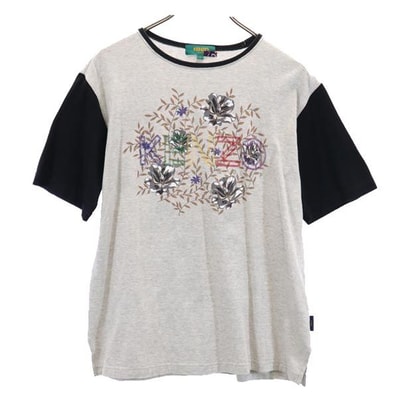 KENZO GOLF ケンゾーゴルフ 日本製 刺繍 半袖 Tシャツ 2 グレー系