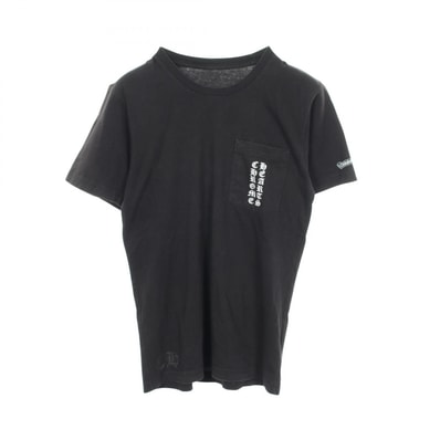 クロムハーツ CHROME HEARTS スクロールラベル 半袖Tシャツ 衣料品 トップス コットン メンズ ブラック系 【中古】